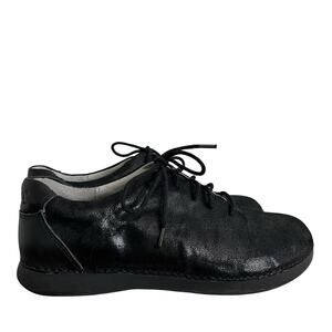 Alegria Womens Essence Licorice Soft Serve Lace Up Sneakers EU 41 US 8 Black NEW